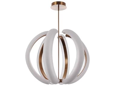Craftmade Unwind 33" 6-Light Satin Brass Globe Pendant CM58891SBLED