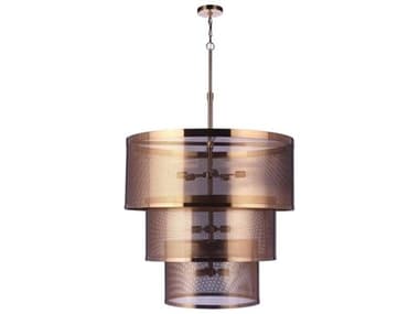 Craftmade Mesh 12-Light Satin Brass Drum Tiered Pendant CM58992SB