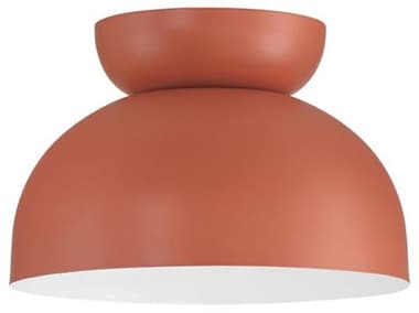 Craftmade Ventura 10" 1-Light Baked Clay Orange Dome Flush Mount CM59181BCY