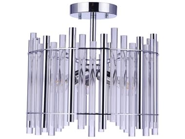 Craftmade Reveal 3-Light Chrome Drum Semi Flush Mount CM59253CH