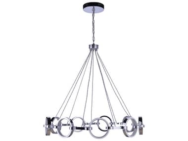 Craftmade Context 36" Wide 9-Light Chrome Round Chandelier CM59329CHLED