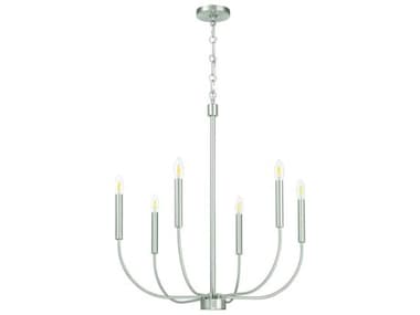 Craftmade Traci 6-Light Brushed Polished Nickel Candelabra Chandelier CM59826BNK