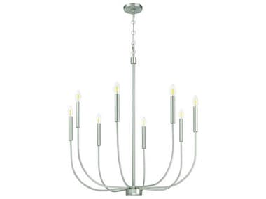 Craftmade Traci 8-Light Brushed Polished Nickel Candelabra Chandelier CM59828BNK