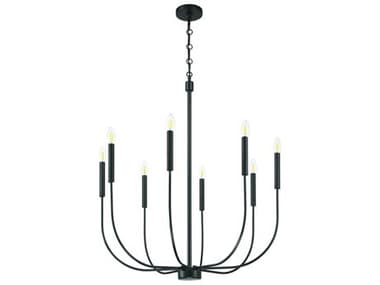 Craftmade Traci 8-Light Flat Black Candelabra Chandelier CM59828FB