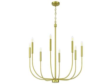 Craftmade Traci 8-Light Satin Brass Candelabra Chandelier CM59828SB