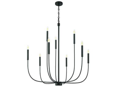 Craftmade Traci 9-Light Flat Black Candelabra Chandelier CM59829FB