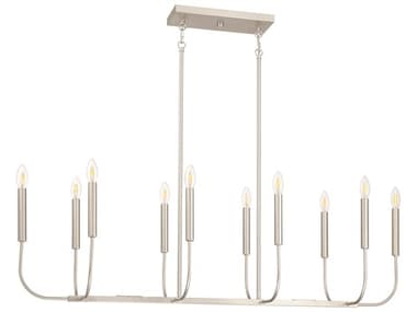 Craftmade Traci 10-Light Brushed Polished Nickel Linear Island Pendant CM59870BNK