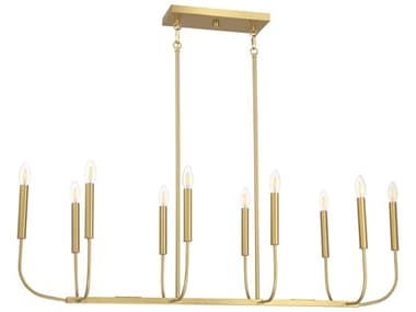 Craftmade Traci 10-Light Satin Brass Linear Island Pendant CM59870SB