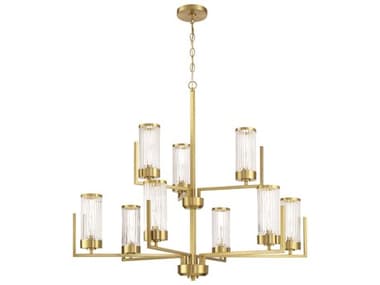 Craftmade Whittley 9-Light Satin Brass Candelabra Chandelier CM60129SB