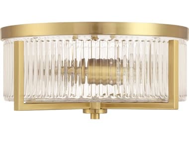 Craftmade Whittley 3-Light Satin Brass Drum Flush Mount CM60183SB