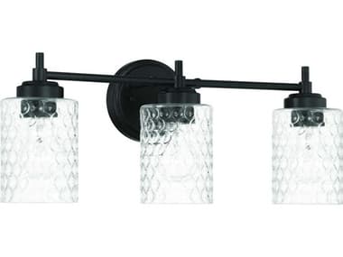 Craftmade Claire 3-Light Flat Black Vanity Light CM60503FB