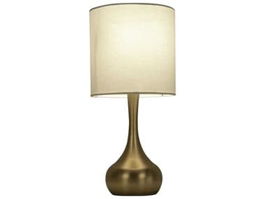 Craftmade Satin Brass White Fabric Table Lamp CM86259