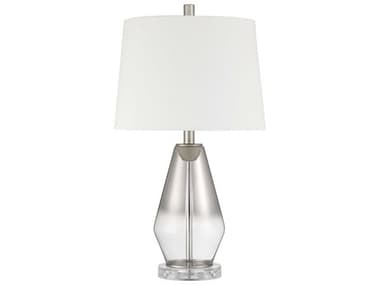 Craftmade Brushed Nickel White Fabric Glass Table Lamp CM86262