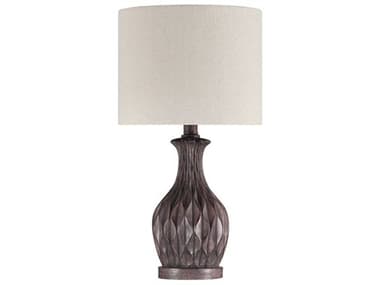Craftmade Painted Brown Linen Fabric Table Lamp CM86265