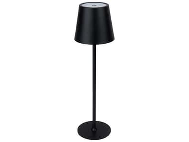 Craftmade Evans Flat Black Frost Polystyrene Table Lamp CM86290FBTR