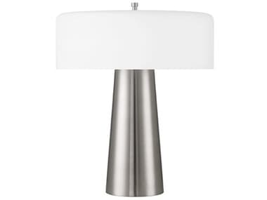 Craftmade Brushed Polished Nickel Frost White Glass Table Lamp CM87001BNKT