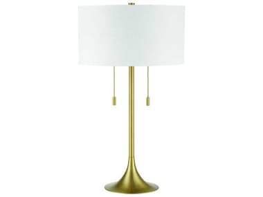 Craftmade Neely Satin Brass White Fabric Buffet Lamp CM87003SBT