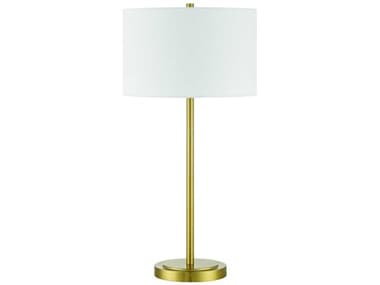 Craftmade Jones Satin Brass White Fabric Buffet Lamp CM87009SBT