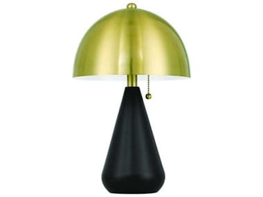 Craftmade Shelby Flat Black Satin Brass Steel Table Lamp CM87014FBSBT