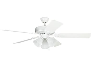 Craftmade Builder Deluxe Matte White 52'' Wide Indoor Ceiling Fan CMBLD52MWW5C3