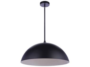 Craftmade Sculptural Statement 1-Light Flat Black Dome Pendant CMP1000FBLED