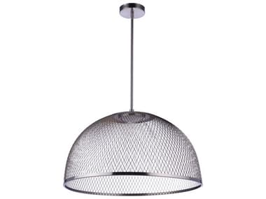 Craftmade Sculptural Statement 1-Light Brushed Polished Nickel Dome Pendant CMP1005BNKLED