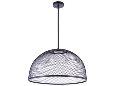 Craftmade Sculptural Statement 1-Light Flat Black Dome Pendant CMP1005FBLED