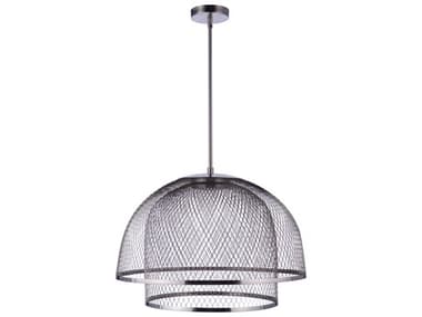 Craftmade Sculptural Statement 1-Light Brushed Polished Nickel Dome Tiered Pendant CMP1006BNKLED