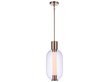 Craftmade Holmes 1-Light Satin Brass Mini Pendant CMP996SBLED