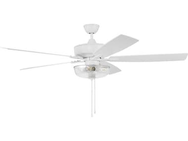 Craftmade Super Pro White 60'' Wide Indoor Ceiling Fan with Reversible White Blades CMS101W560WWOK