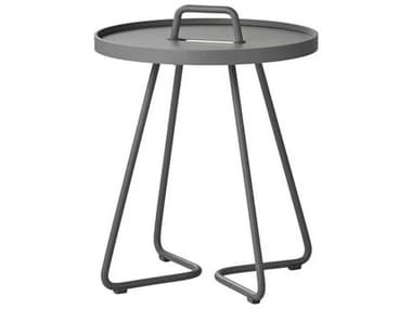 Cane Line On The Move Mini 14" Round Metal End Table CNI5062A