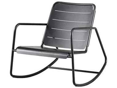 Cane Line Outdoor Copenhagen Lava Grey Aluminum Rocking Lounge Chair CNO11428AL