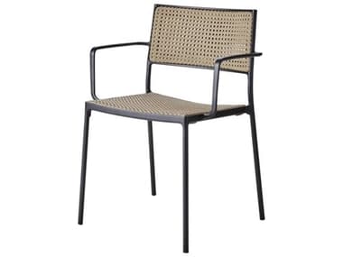 Cane Line Outdoor Less Aluminum Wicker Stackable Dining Arm Chair CNO11430