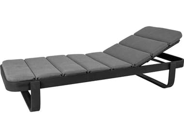Cane Line Outdoor Cut Lava Grey Aluminum Sunbed Lounge Chaise in Grey CNO11551ALAITG