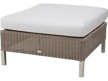 Cane Line Outdoor Connect Taupe Wicker Ottoman CNO5398T