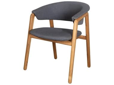 Cane Line Outdoor Luna Teak Dining Arm Chair in Grey CNO54050AITGT