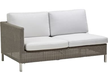 Cane Line Outdoor Connect Taupe Wicker Left Arm Sofa CNO5594T