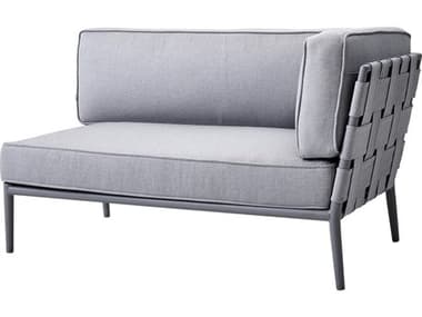 Cane Line Outdoor Conic Aluminum Cushion Left Arm Sofa CNO8533