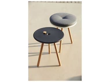 Cane Line Outdoor Area Aluminum Teak End Table/Stool Set CNOAREAENDTBLESET1