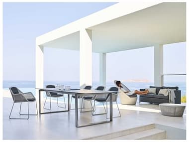 Cane Line Outdoor Breeze Aluminum Wicker Dining Set CNOBRZEDINSET29