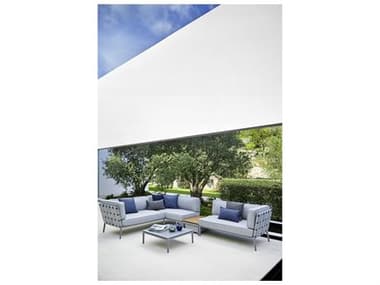 Cane Line Outdoor Conic Aluminum Cushion Sectional Lounge Set CNOCNICSECLNGSET3