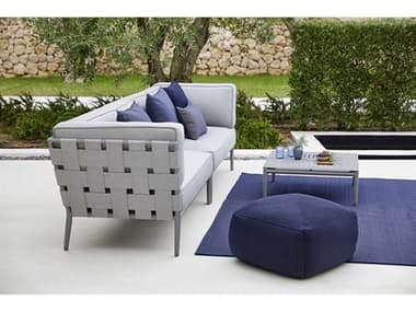 Cane Line Outdoor Conic Aluminum Cushion Sectional Lounge Set CNOCNICSECLNGSET4