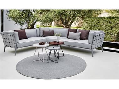 Cane Line Outdoor Conic Aluminum Cushion Sectional Lounge Set CNOCNICSECLNGSET7