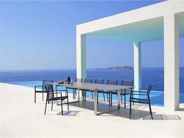 Cane Line Outdoor Edge Aluminum Rope Strap Dining Set CNOEDGEDINSET1