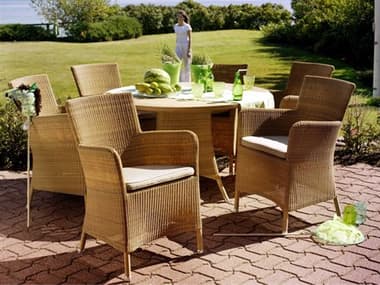 Cane Line Outdoor Hampsted Wicker Dining Set CNOHMPSTDDINSET