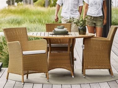 Cane Line Outdoor Hampsted Wicker Dining Set CNOHMPSTDDINSET1