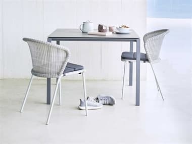 Cane Line Outdoor Lean Aluminum Wicker Dining Set CNOLEANDINSET1