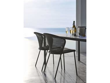 Cane Line Outdoor Lean Aluminum Wicker Dining Set CNOLEANDINSET2