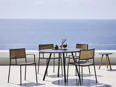 Cane Line Outdoor Less Aluminum Wicker Dining Set CNOLESSDINSET2