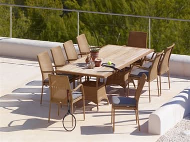 Cane Line Outdoor Newman Aluminum Wicker Dining Set CNONWMANDINSET1